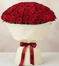 Букет 101 Красная роза Милано в Большевик