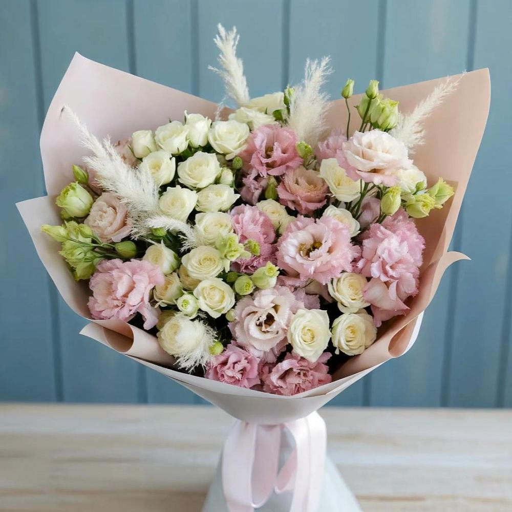 Букет цветов из: Альстромерии и Розы в Большевик