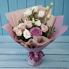Букет цветов из:  Розы и Лизиантусы #REPLACE_PRED# Большевик