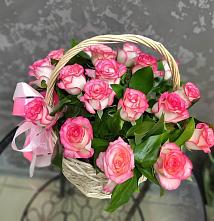 Цветочная композиция из Розы в корзине #REPLACE_PRED# Большевик