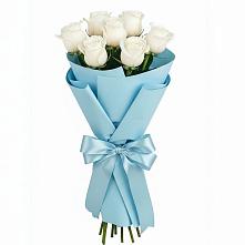 Букет 7 белых роз Проуд #REPLACE_PRED# Большевик